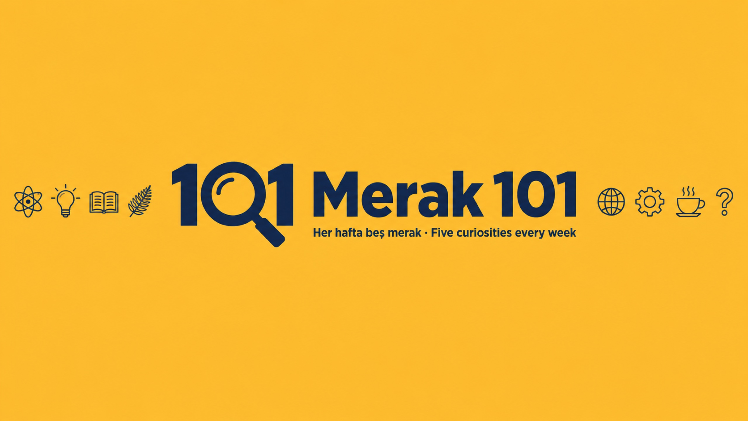 Das Kanalbanner von Merak 101 in Senfgelb und Marineblau.
